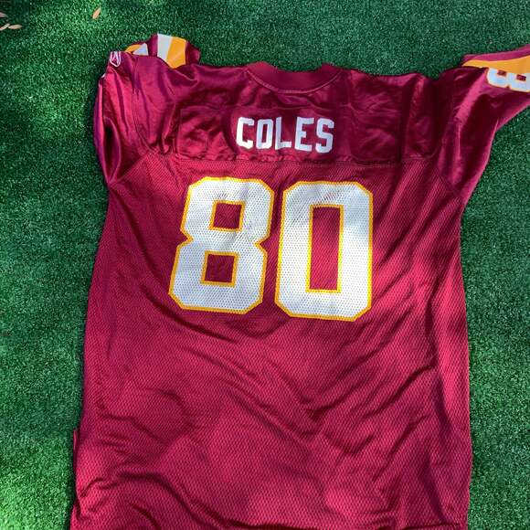 Vintage Washington Redskins NFL Reebok Jersey #80 Men's Size Large Burgundy Gold - Picture 5 of 5